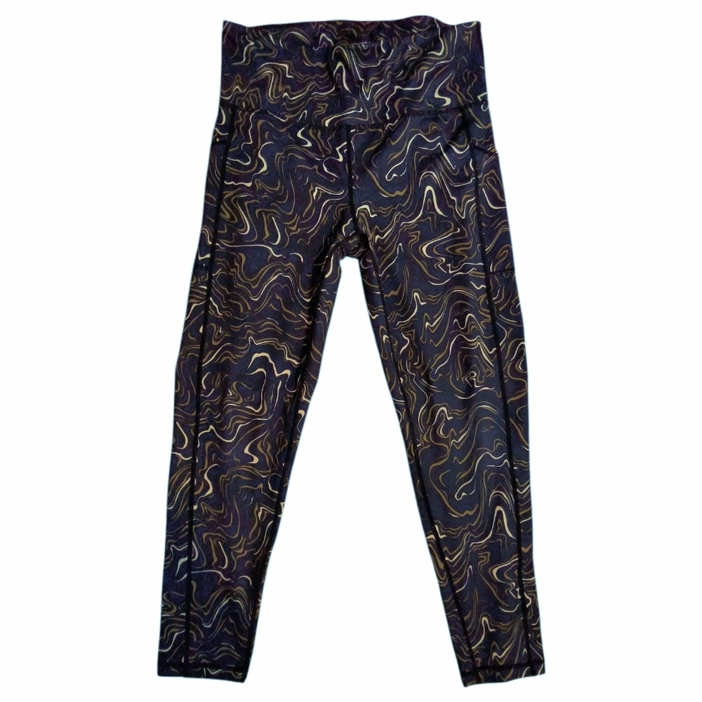 Ideology Activewear Compression 7/8 Leggings - Marble Movement - with Pockets